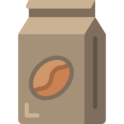 Coffee food and restaurant ground beans icon