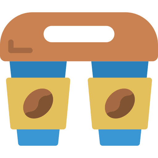 Coffee food and restaurant takeaway drink icon