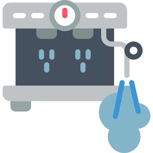 Machine clean food and restaurant coffee icon