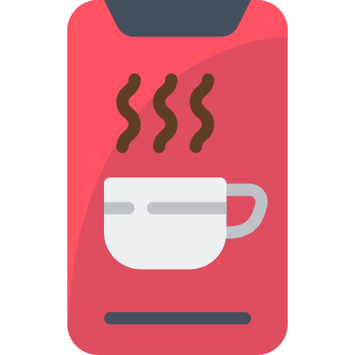 Mobile cafe coffee drink icon