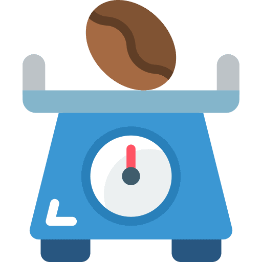Scales weight food and restaurant coffee icon