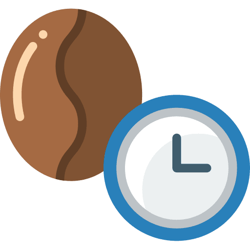 Bean bean time coffee icon