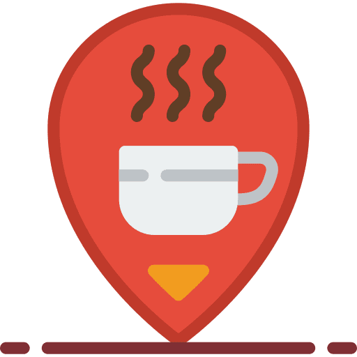 Location drink food and restaurant cafe icon