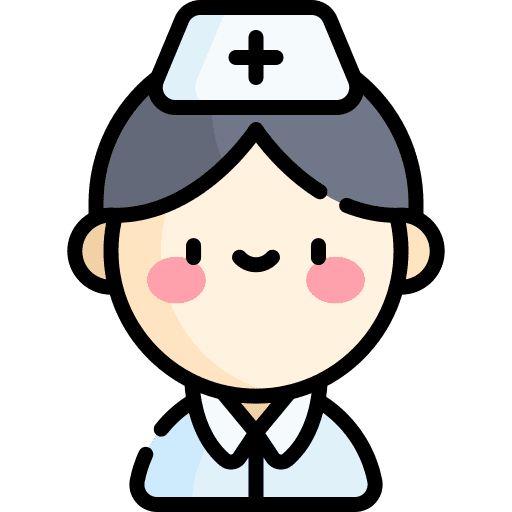 Nurse medical assistance healthcare and medical professions and jobs icon