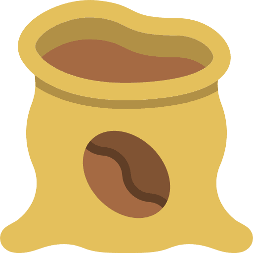 Sack bag food and restaurant beans icon