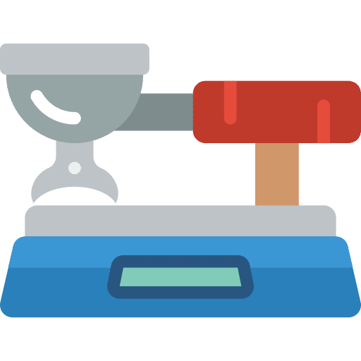 Scales measure coffee weight icon