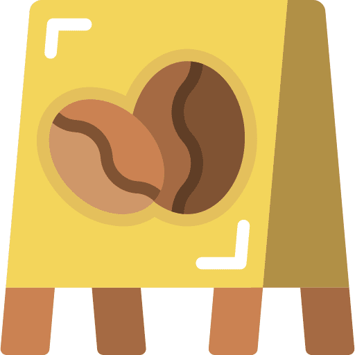 Sign beans coffee cafe icon