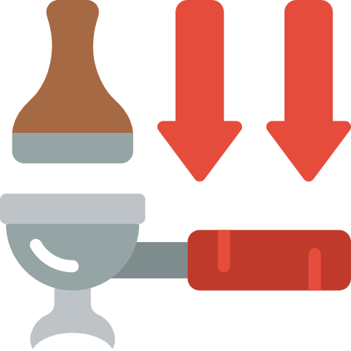 Tamping filter drink tamping icon