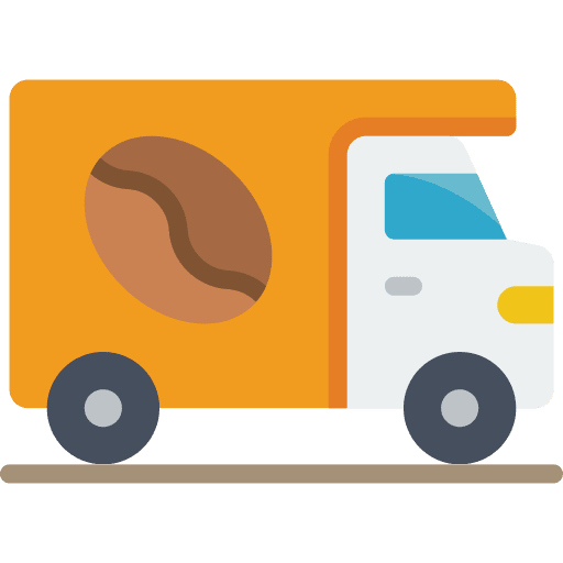 Truck truck delivery coffee icon
