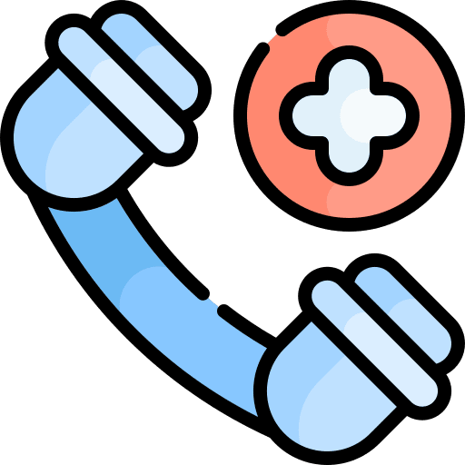 Emergency call phone call health icon Emergency call phone call health icon