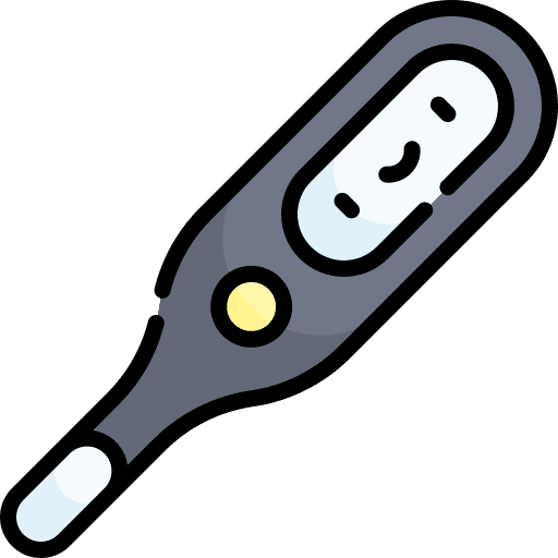 Thermometer fever temperature digital icon Thermometer fever temperature digital icon