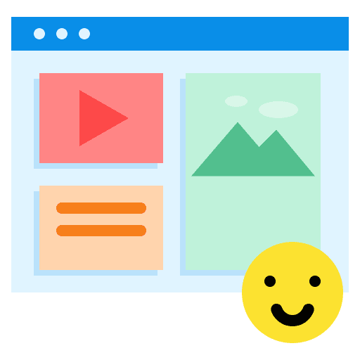 Website content digital marketing website content square layout icon Website content digital marketing website content square layout icon