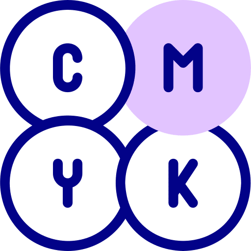 Cmyk print products four education icon Cmyk print products four education icon