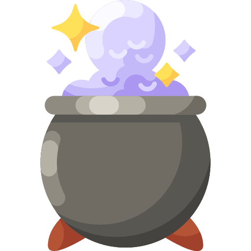 Magic pot witch halloween boiling icon Magic pot witch halloween boiling icon