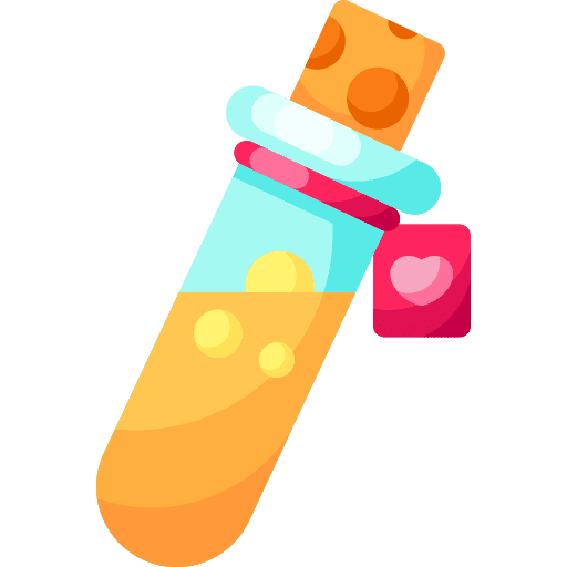 Potion bottle love and romance vial icon Potion bottle love and romance vial icon