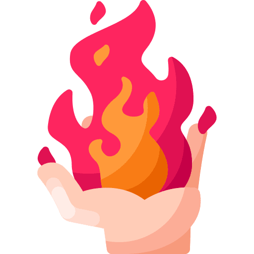 Fire magic show hands and gestures flame icon Fire magic show hands and gestures flame icon