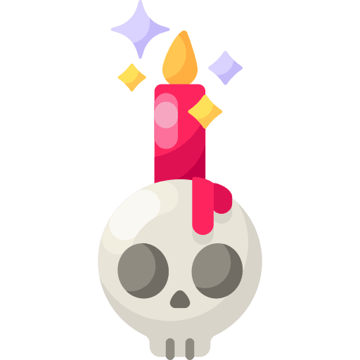 Skull light candle illumination icon Skull light candle illumination icon