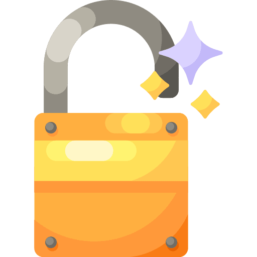 Lock safety security magic trick icon Lock safety security magic trick icon