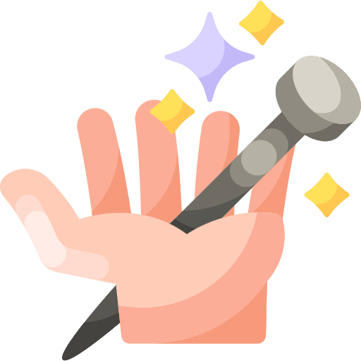 Needle entertainment hands trick icon Needle entertainment hands trick icon