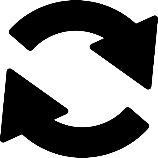 Arrows circle of two rotating in clockwise direction circular arrows circular circle icon