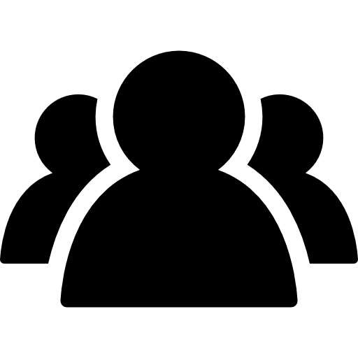 Group filled persons filled about us lead icon