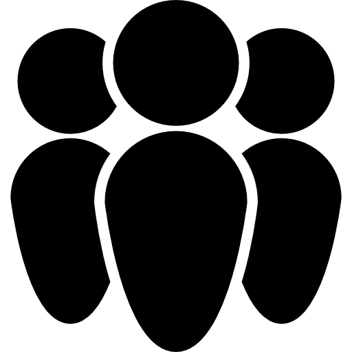 Group of people accompaniment people filled icon