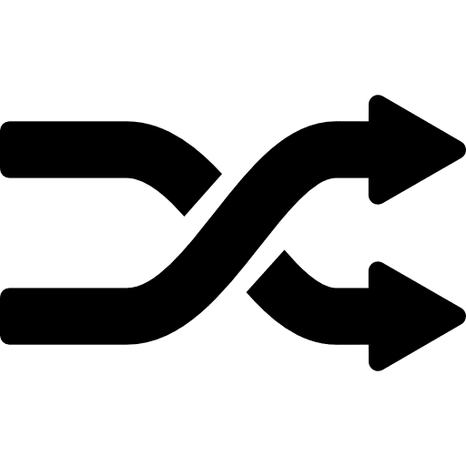 Shuffle crossing arrows arrows interface substitute icon