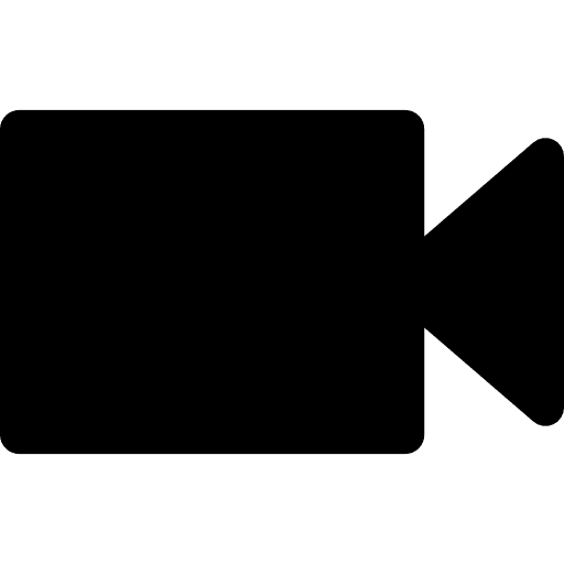 Video filled camera silhouette video film tool icon