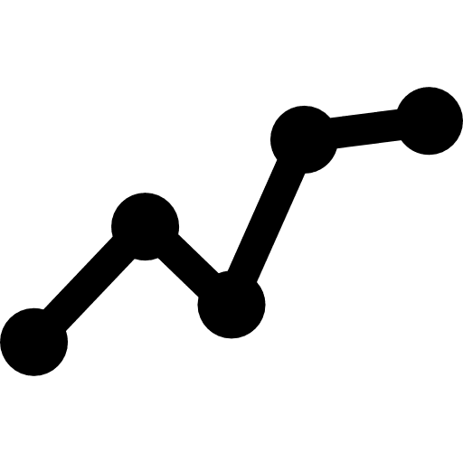 Business ascendant graphic line ascendant graph business icon