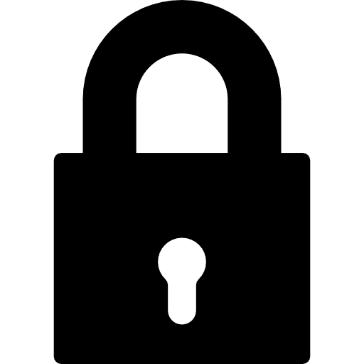 Lock square locked filled padlock tool interface security icon