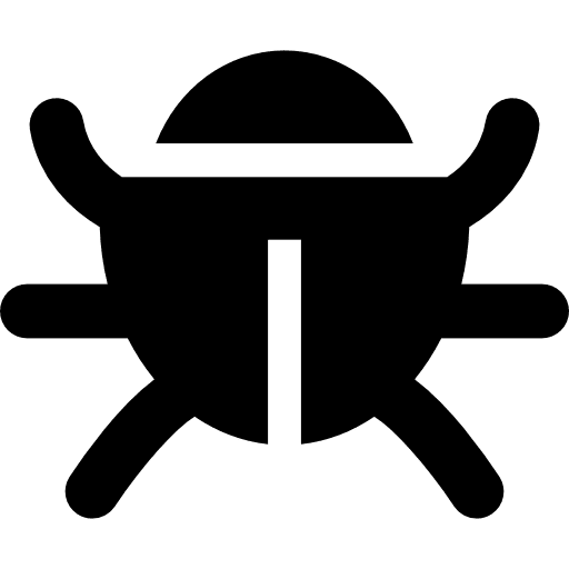 Virus bug insect digital problem icon