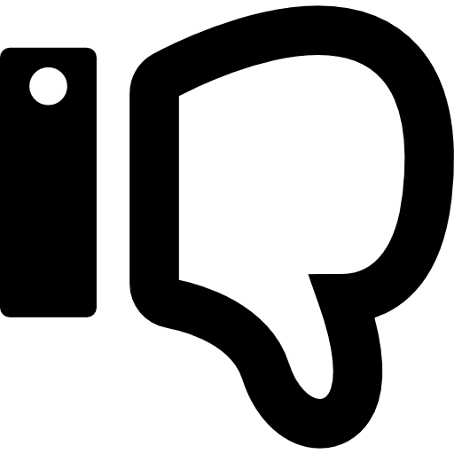 Dislike social gesture outline outlined social icon