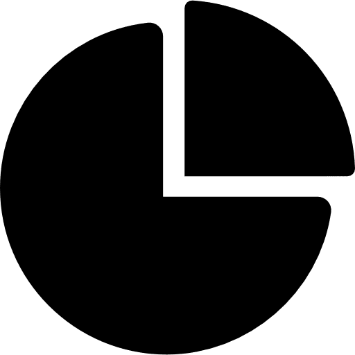 Stats circular filled graphic filled circular business icon