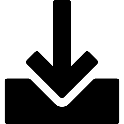 Inbox download interface sign tray arrow interface icon