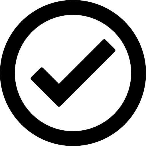 Verify button circle sign mark interface icon