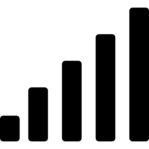 Volume vertical ascending lines volume ascendant vertical icon