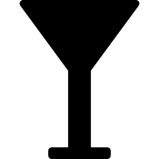 Cocktail glass silhouette wine tool beverage icon