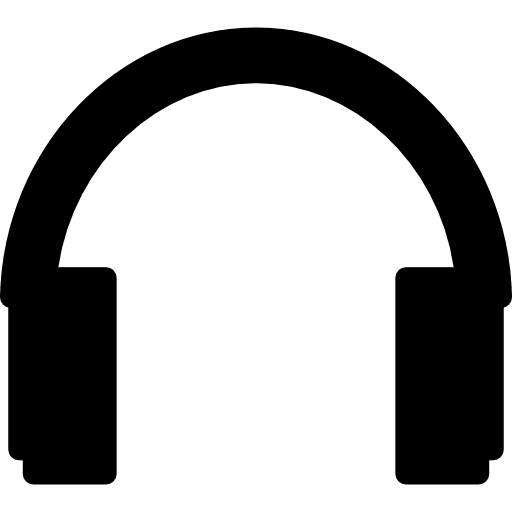 Headphones silhouette audio silhouette tool icon
