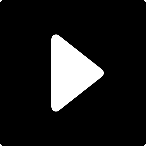 Play filled square button filled triangle multimedia icon