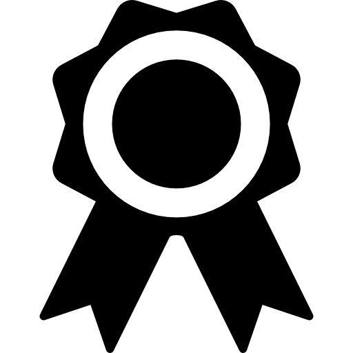 Sport recognition ribbon badge sport rosette sportive icon