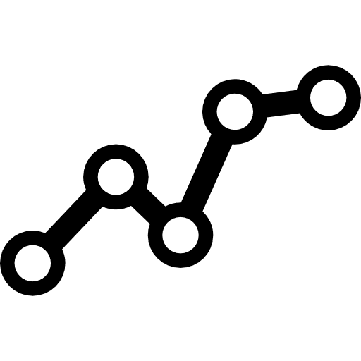 Ascending business graphic line ascendant ascending icon