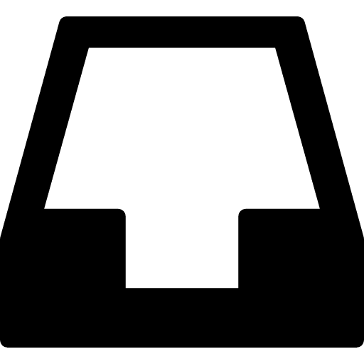 Inbox empty tray email perspective tray icon