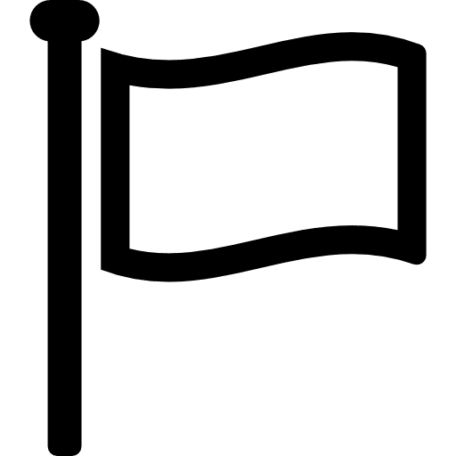 Flag sportive tool outline maps and flags rectangular pole icon