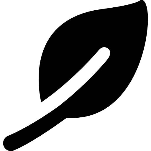 Leaf filled shape plant nature silhouette icon