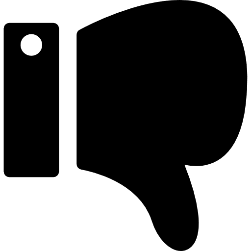 Thumb down social filled gesture interface finger social icon