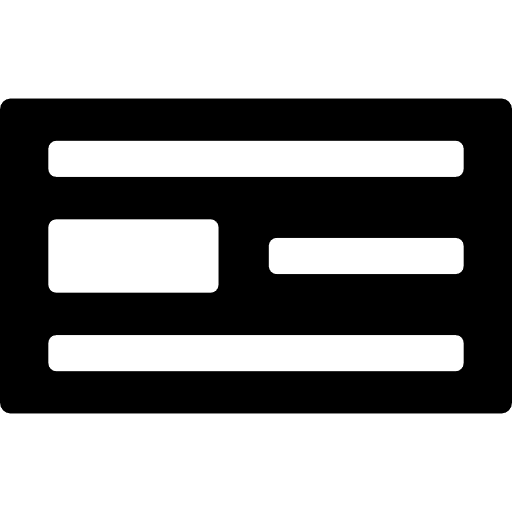 Horizontal rectangle with lines sign lines interface icon