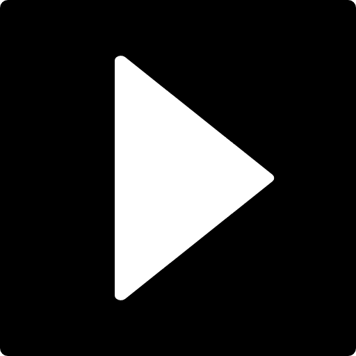 Multimedia play square button triangle video button icon