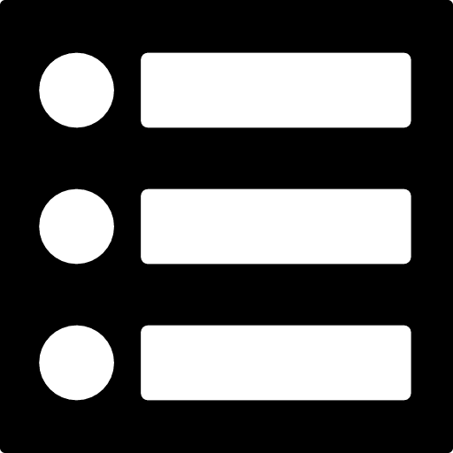 List square button menu button list icon