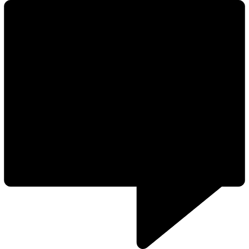 Message rectangular filled speech bubble interface filled message icon