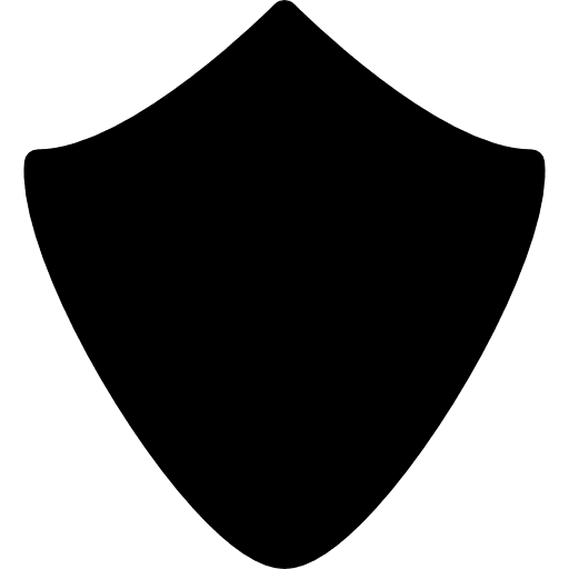 Shield silhouette of rhomboid shape rhomb protect security icon